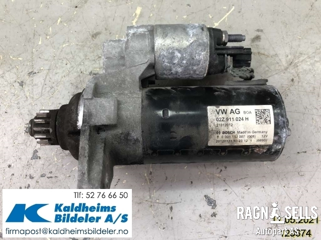 Starter diesel til VW Caddy 2010-2015 (Type III, Fase 2) (02Z911024|02Z 911 024 H|21012012)