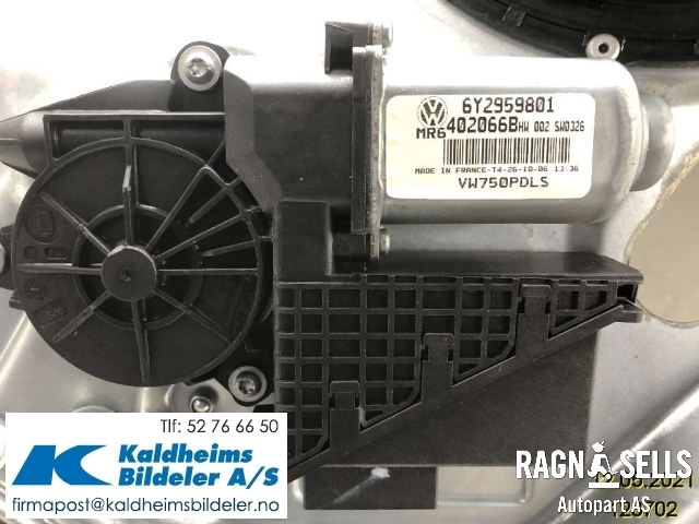 Ruteheis høyre foran til VW Transporter / Caravelle 2003-2009 (Fase 1) (T5) (T5) (6Y2959801|6Y2 959 801|402066B)