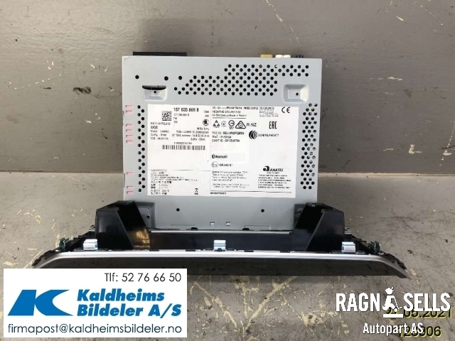 Bilstereo til Škoda Citigo-e 2019-->>  (1ST035869B|1ST 035 869 B|L69SK2)