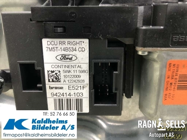 Ruteheis til Ford Kuga 2008-2012 (Type I) (7M5T14B534CD|3M51R27000DA|942414103)