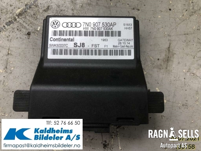 Styreenhet diverse til VW Caddy 2010-2015 (Type III, Fase 2) (7N0907530AP|5WK50037C)