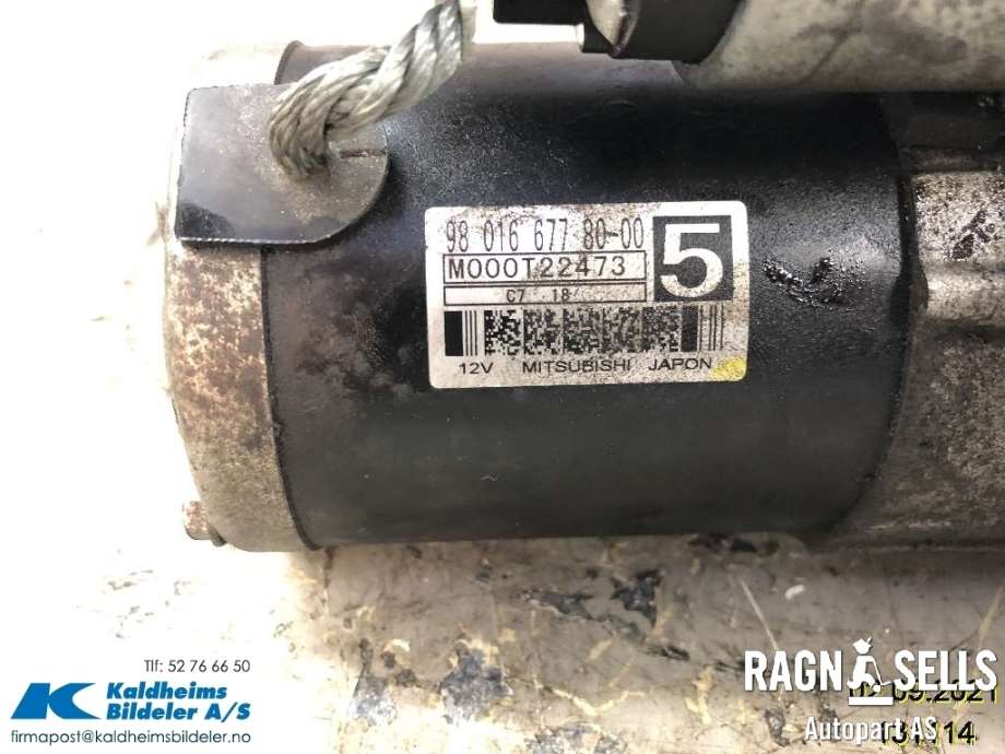 Starter diesel til Peugeot 3008 2016-->> (Type II)  (5802 Z8|9801667780)