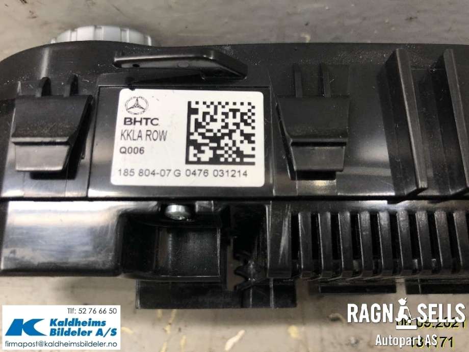 Varmeapparat betjening til Mercedes B-Klasse, electric drive 2014-2018 (W242) (W242) (A2429009401|A2429014800)
