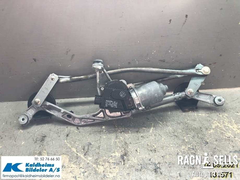 Viskermotor frontrute komplett m/overføring til Toyota Auris 2013-2015 (Type II, Fase 1) (8515002300|8511002340|)