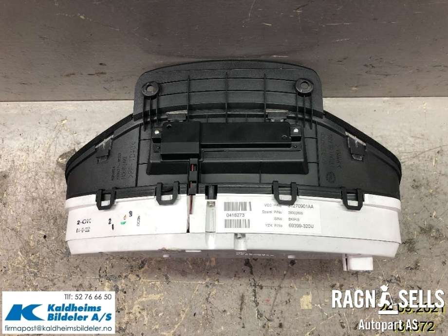 Speedometer til Volvo V70 2007-2013 (Type III, Fase 1)  (31270901AA|69399-320U)