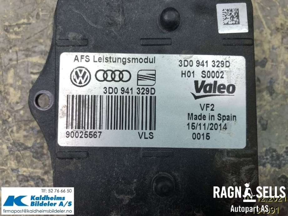 Styreenhet xenon/ballast til VW Golf VII 2012-2017 (Fase 1)  (3D0 941 329 D|)