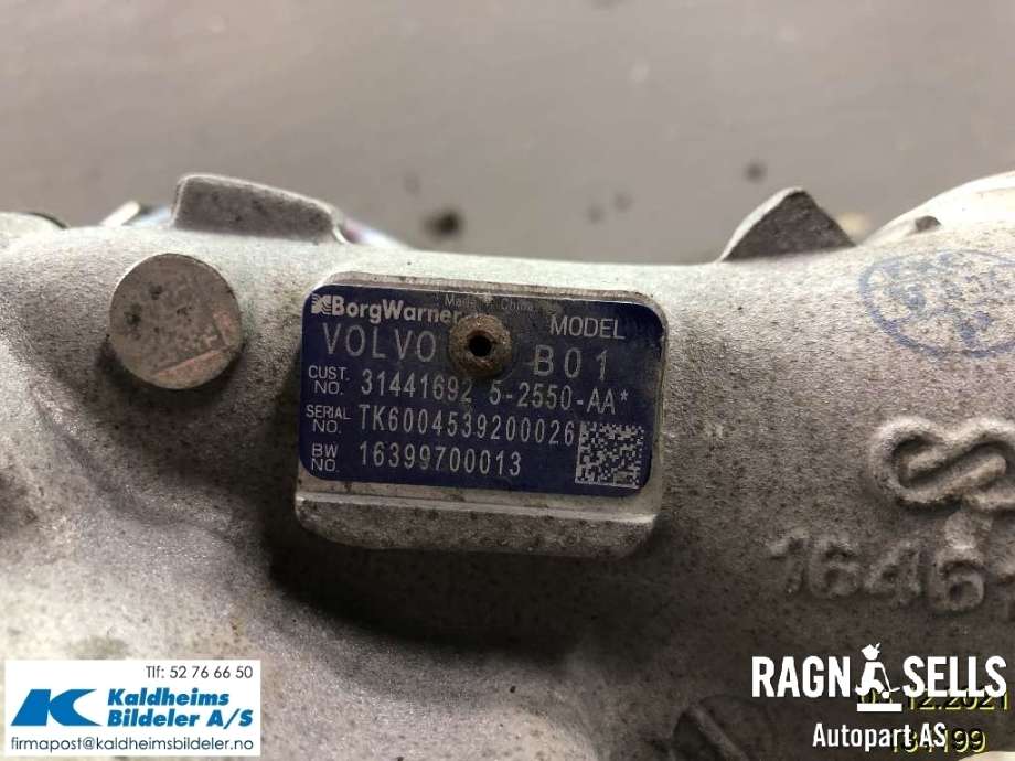 Turbo til Volvo V60/V60 CC 2013-2018 (Type I, Fase 2) (31441692|36010097)