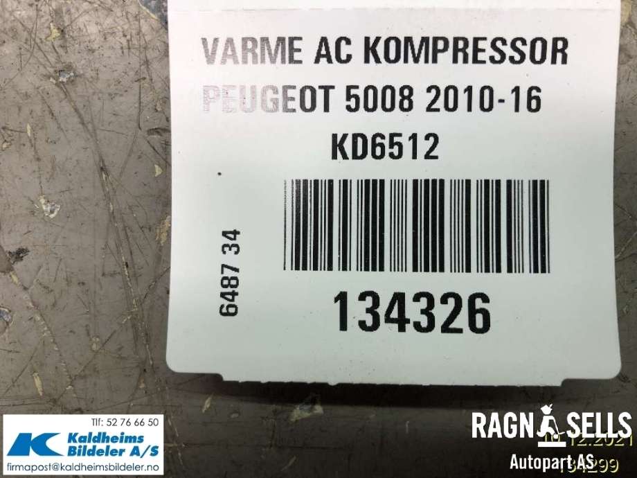 Turbo til Peugeot 5008 2010-2017 (Type I) (0375 P7|0375 P8)