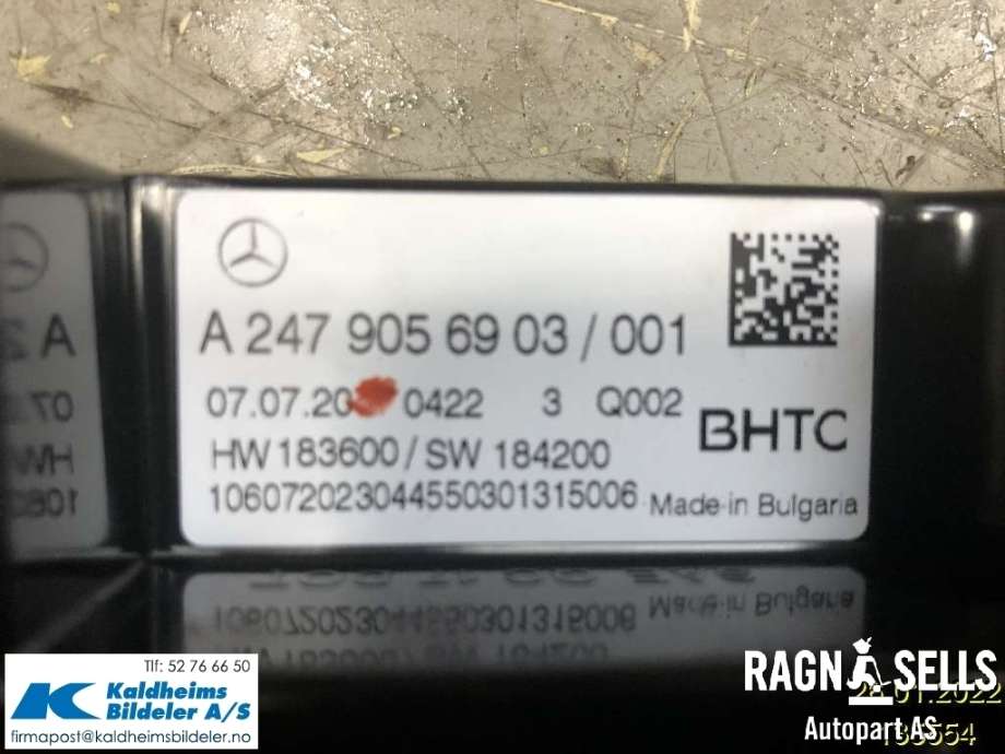 Varmeapparat betjening til Mercedes CLA 2019-->> (C118) (C118) (A 247 905 69 03|)