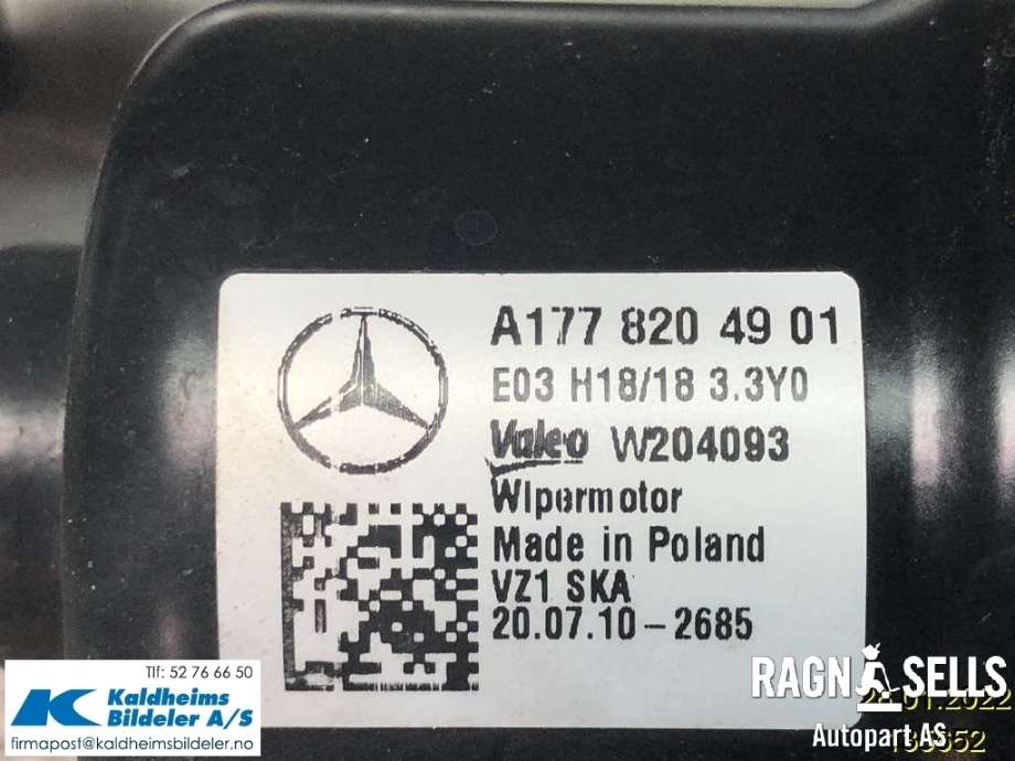 Viskermotor frontrute til Mercedes CLA 2019-->> (C118) (C118) (A 177 820 49 01|A 177 820 42 01|A 177 820 37 01)