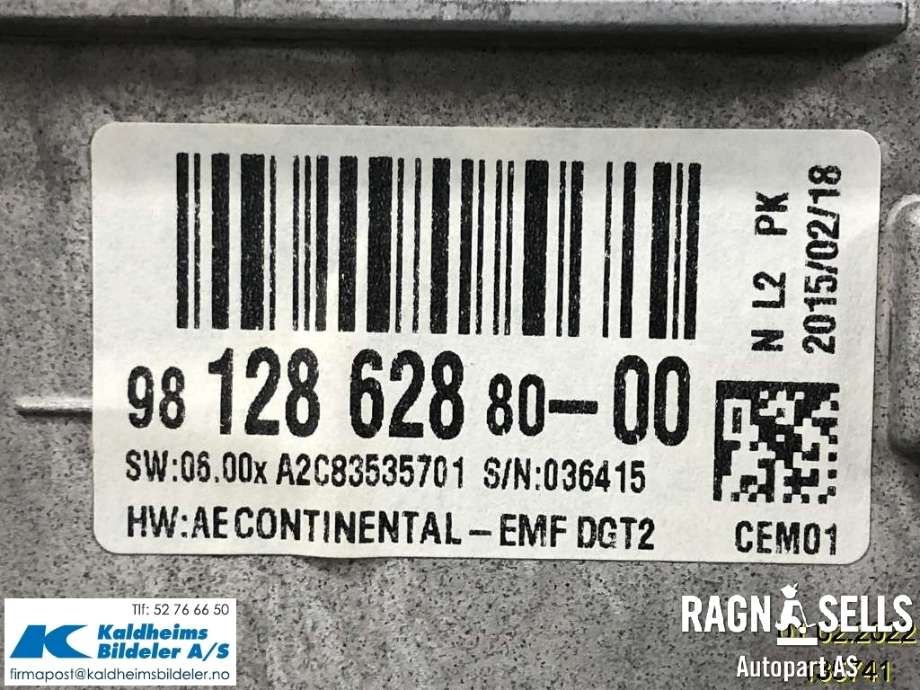 Multimedia display (MCU - Media Controller Unit) til Peugeot 2008 2013-2019 (Type I)  (98 128 628 80|)
