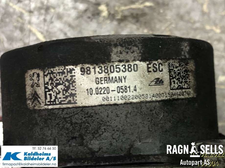 ABS sentral til Peugeot 2008 2013-2019 (Type I) (16 809 350 80|10|0915-3954|3)
