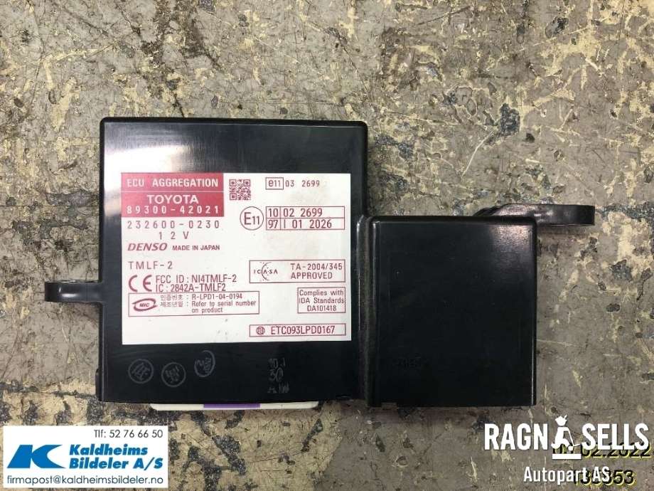 Styreenhet diverse til Toyota RAV4 2006-2009 (Type III, Fase 1) (89300-42021|232600-0230)