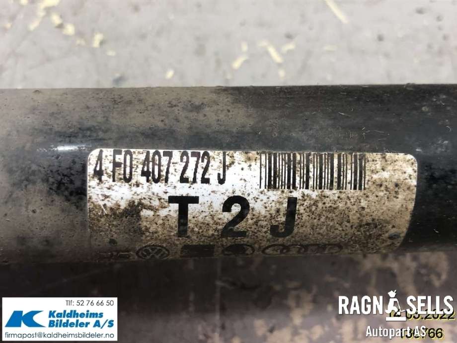 Drivaksel høyre foran, diesel/automat til Audi A6 2005-2008 (Type III, Fase 1) (C6) (C6) (4F0 407 272 J|)