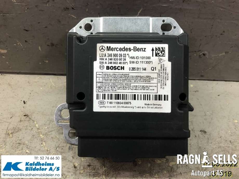 Airbag elektronikk til Mercedes B-Klasse 2011-2018 (W246) (W246) (A2469000903|A 246 900 09 03)