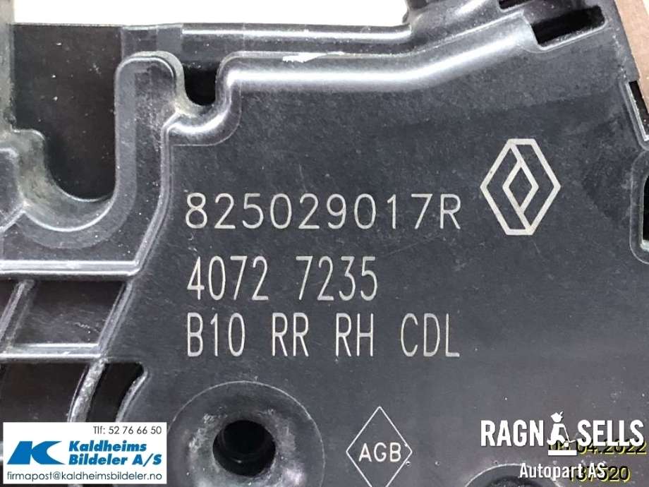 Dørlås låskasse til Renault Zoe 2013-2019 (Fase 1)  (825029017R|40727235)