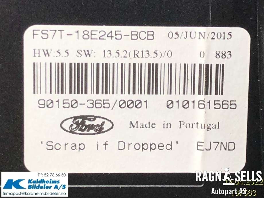 Varmeapparat betjening til Ford Mondeo 2014-2019 (Type V, Fase 1)  (90150365|HS7T-18E245-DCC|FS7T18E245BCB)