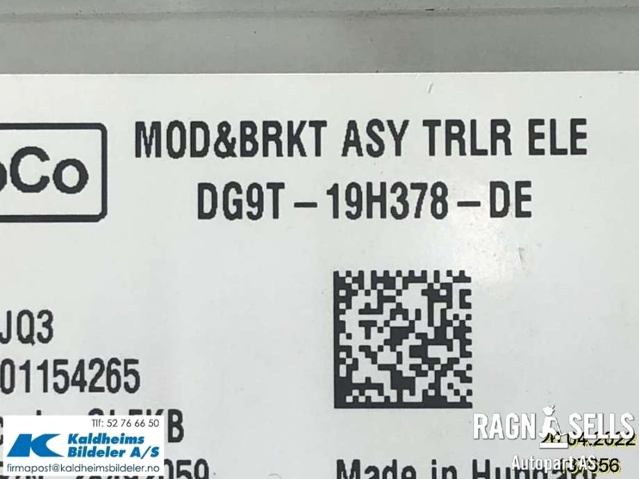 Styreenhet hengerfeste til Ford Mondeo 2014-2019 (Type V, Fase 1) (DG9T-19H378-DE|DG9T-19H378-DH)