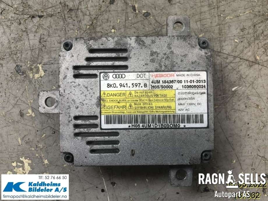 Styreenhet xenon/ballast til Audi A3, 2012-2016 (Type III, Fase 1)  (8K0 941 597 B)