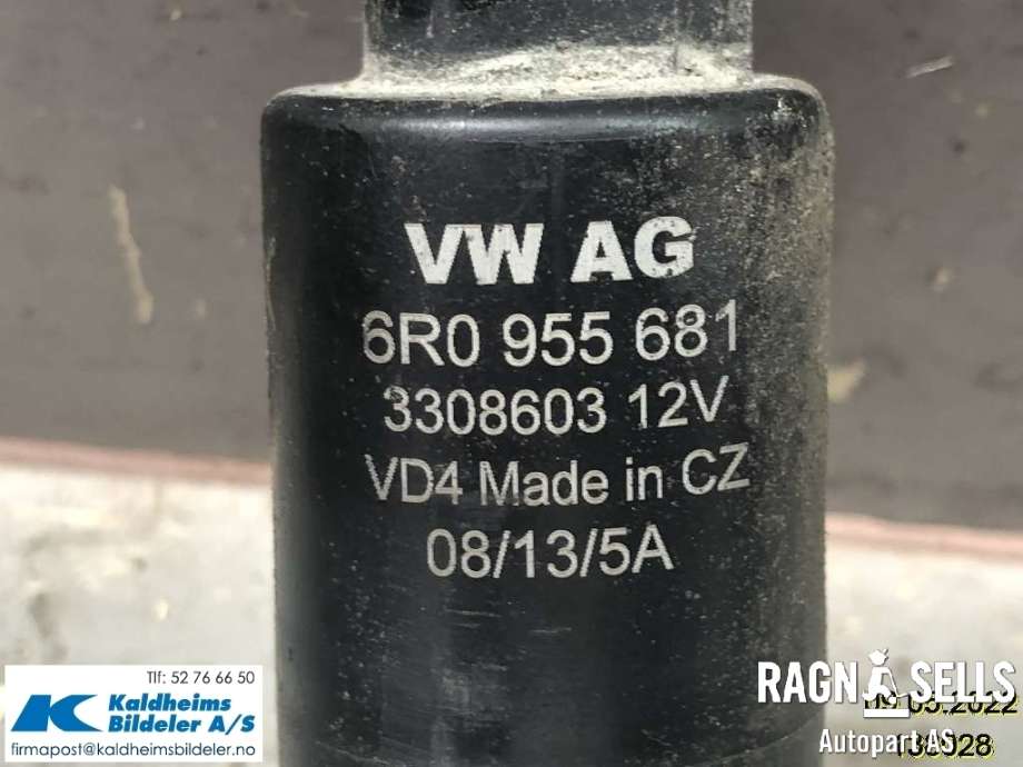 Spylerpumpe til Audi A3 2012-2016 (Type III, Fase 1)  (6R0955681|6R0 955 681)