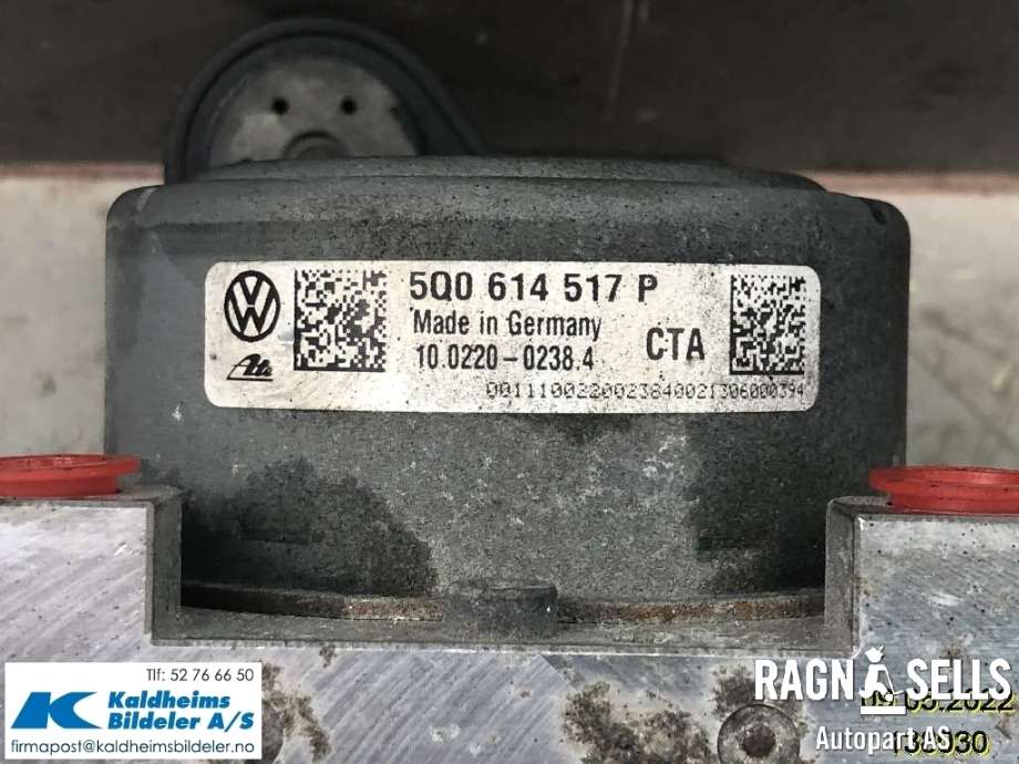ABS sentral til Audi A3 2012-2016 (Type III, Fase 1) (5Q0614517P|5Q0 614 517 P)