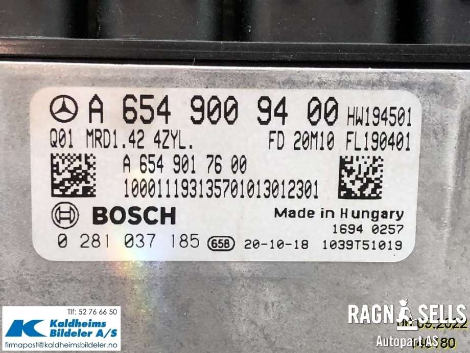 Styreenhet motor til Mercedes Sprinter 2018-->> (907/910) (907/910) (A 654 900 94 00)