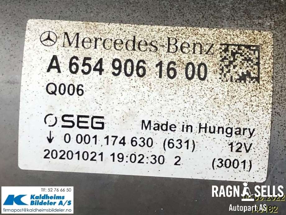 Starter diesel til Mercedes Sprinter 2018-->> (907/910) (907/910) (A6549061600|A 654 906 16 00)