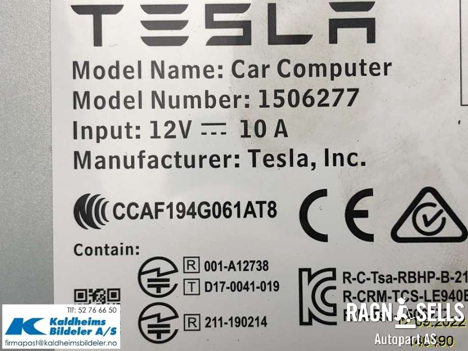 Styreenhet comfort (BCM) til Tesla Model 3 2018-2023 (Fase 1) (1506277|1MN237101)