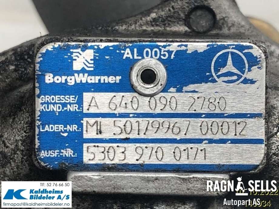 Turbo til Mercedes B-Klasse 2008-2011 (Fase 2) (W245) (W245) (A 640 090 27 80)