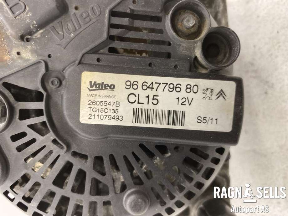 Dynamo diesel til Peugeot 207 2006-2012  (VALEO|9664779680|5705KV|)