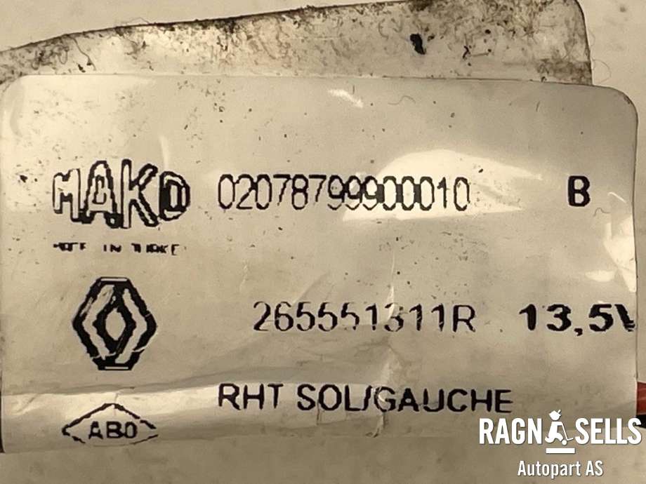 Baklykt venstre indre til Renault Clio 2016-2019 (Type IV, Fase 2) (265551311R|)
