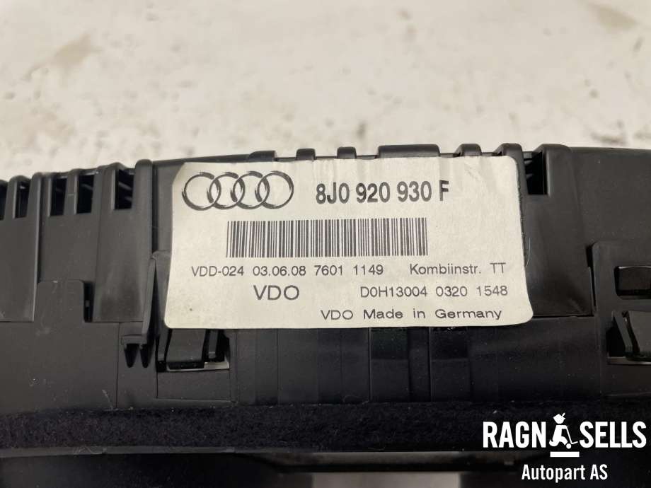 Speedometer til Audi TT 2006-2014 (Type II) (VDO|8J0920930F|8J0920930FX|)