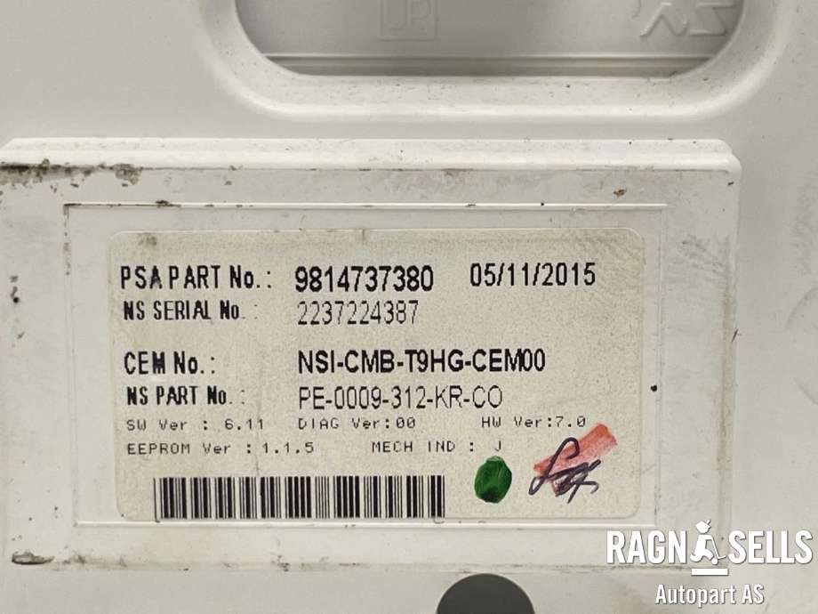 Speedometer til Peugeot 308 2013-2021 (Type II) (9814737380|16 141 742 80|)