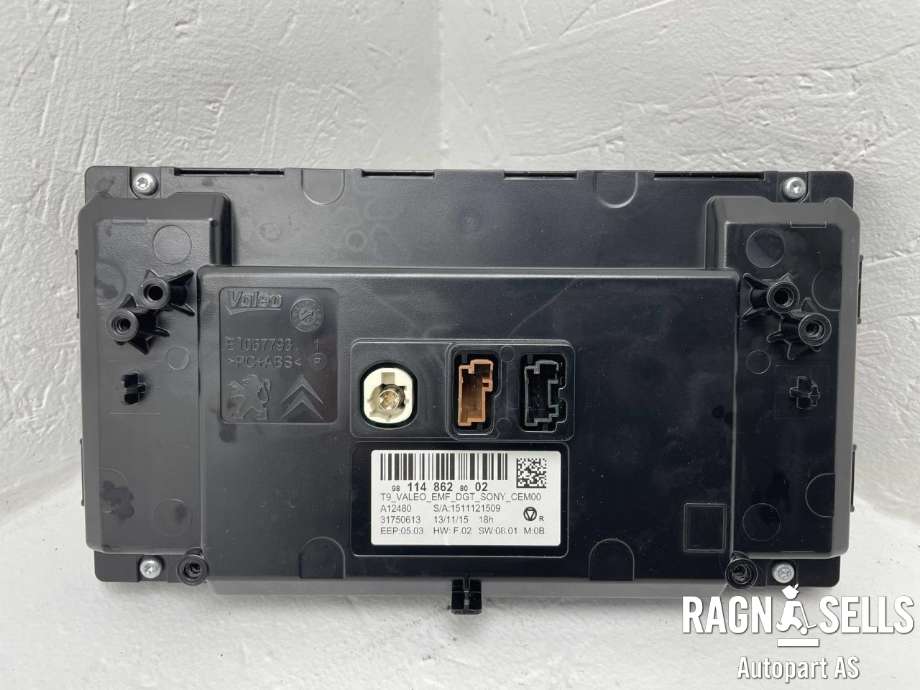 Bilstereo navigasjon skjerm til Peugeot 308 2013-2021 (Type II)  (VALEO|981148628002|31750613||98 114 862 80)