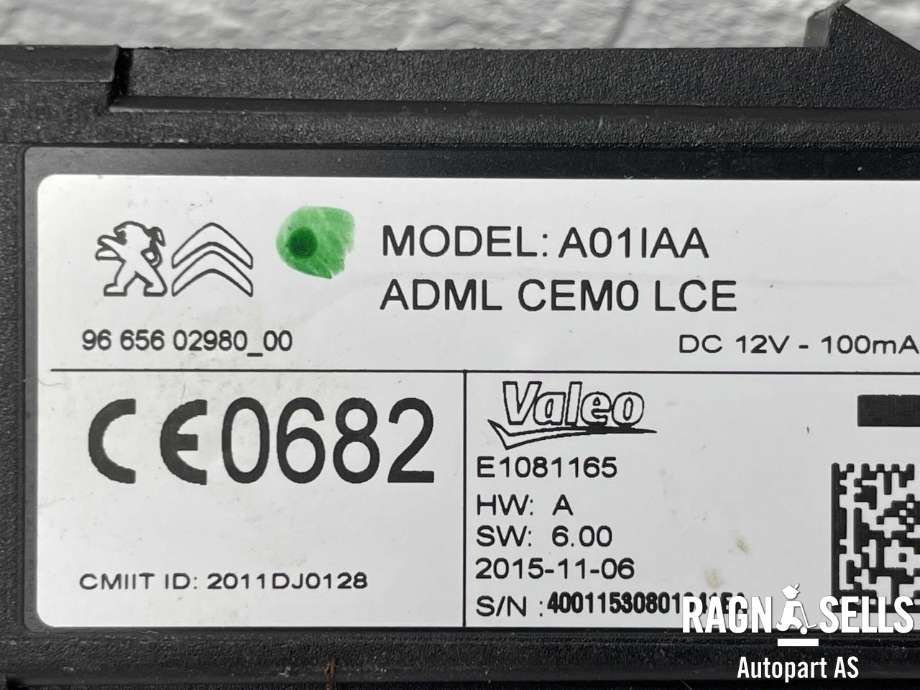 Styreenhet diverse til Peugeot 308 2013-2021 (Type II)  (966560298000|)
