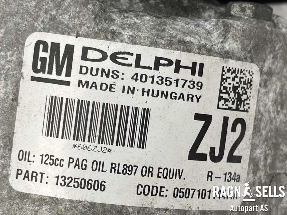 Aircondition kompressor til Opel Astra J 2010-2015 (DELPHI|1618047|13250606|13271266|401351719)