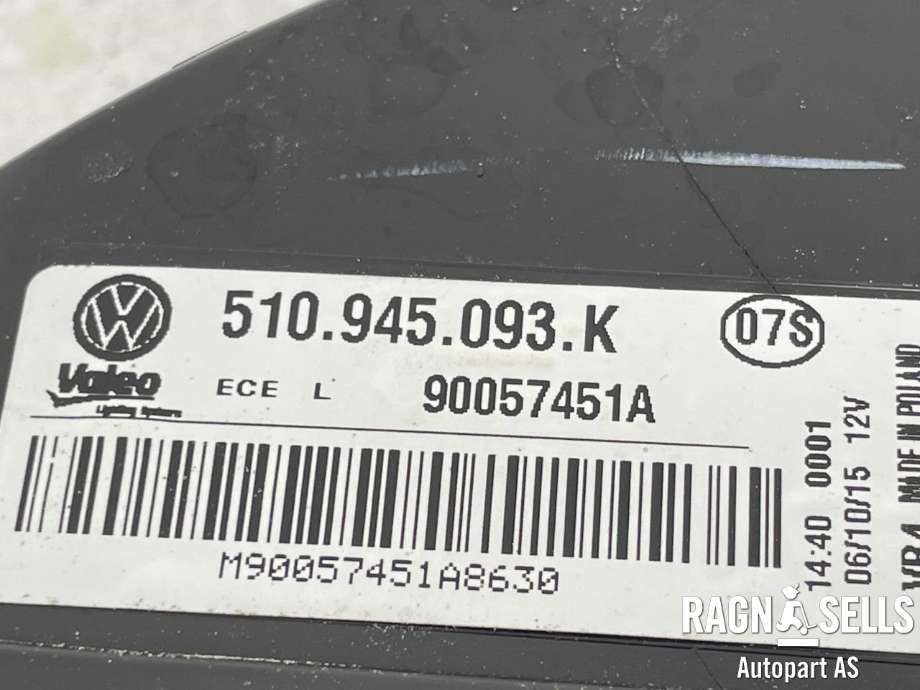 Baklykt venstre indre til VW Golf VII 2012-2017 (Fase 1)  (510 945 093 K|)