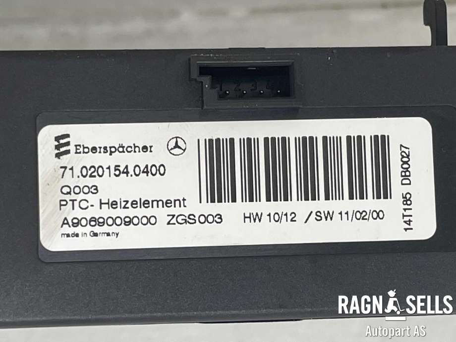 Varmeapparat PTC-heater til Mercedes Sprinter 2013-2018 (Fase 2) (906) (906) (EBERSPACHER|710201540400|A9069009000|A 906 900 90 00|)