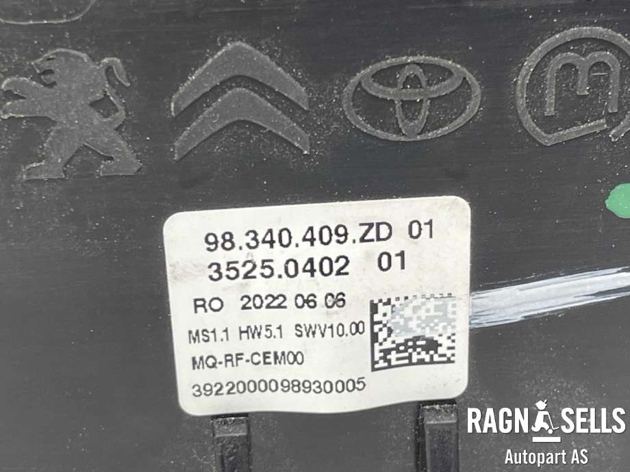 Varmeapparat betjening til Opel Vivaro C 2020-->>  (98340409|35250402|)