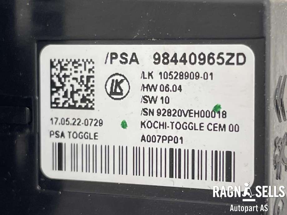 Girstang/girvelger automat til Opel Vivaro C 2020-->>  (98440965ZD|)