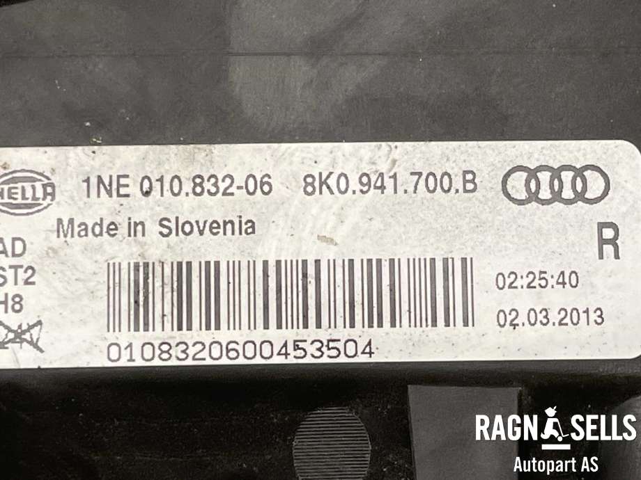Tåkelykt høyre foran til Audi A4 2007-2014 (Type IV) (B8) (B8) (8K0 941 700 B|1NE01083206|)