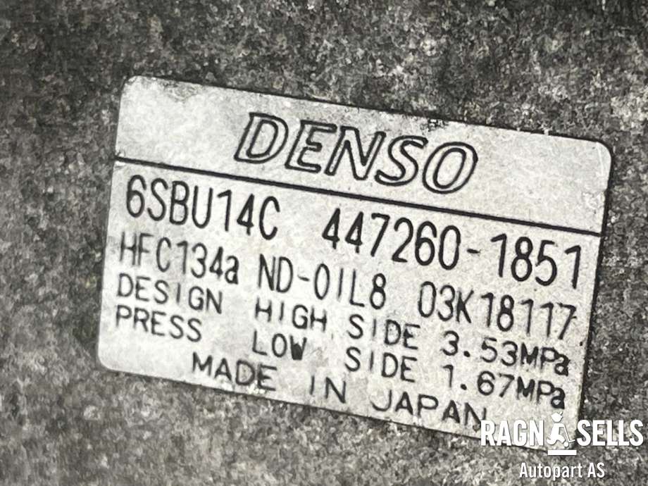 Aircondition kompressor til BMW 5-Serie 2003-2010 (E60/E61) (E60/E61) (DENSO|64 52 6 987 862|447260-1851|)