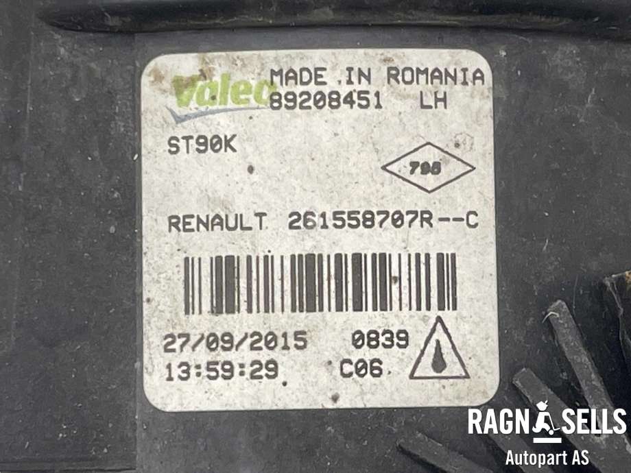 Tåkelykt venstre foran til Renault Captur 2013-2020 (Type I) (261558707R|89208451|)