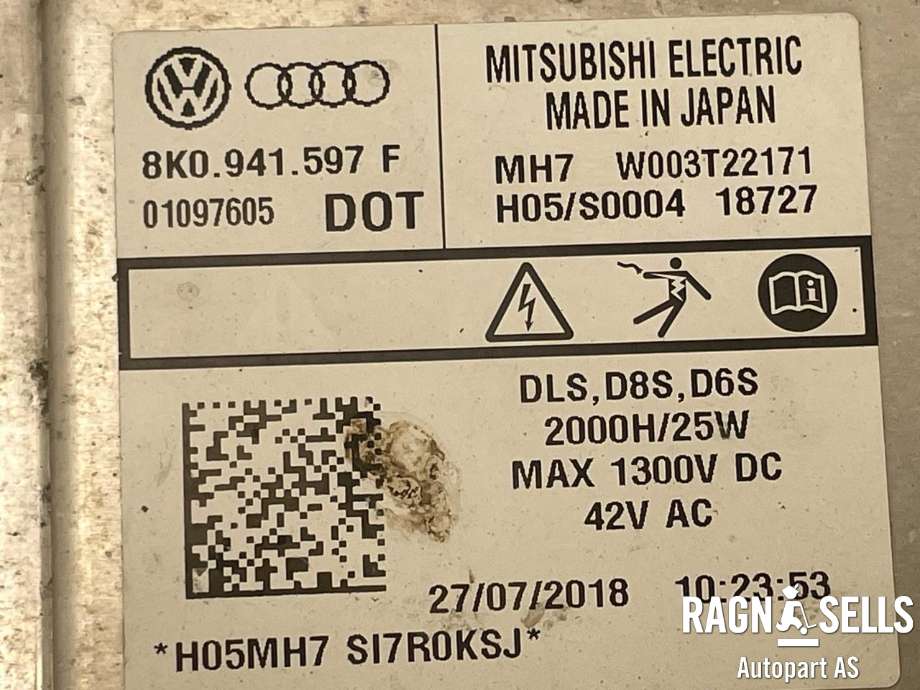 Styreenhet xenon/ballast til VW Caddy 2015-2020 (Type III, Fase 3)  (8K0 941 597 F|W003T22171|)