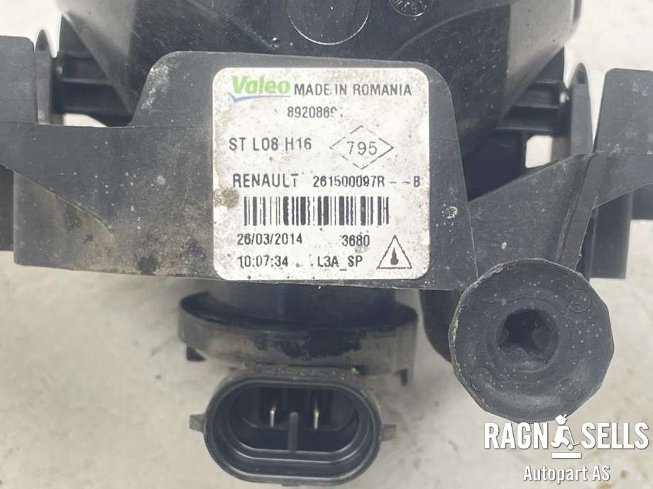 Tåkelykt høyre foran til Renault Clio 2012-2016 (Type IV, Fase 1) (261500097R|89208691|)