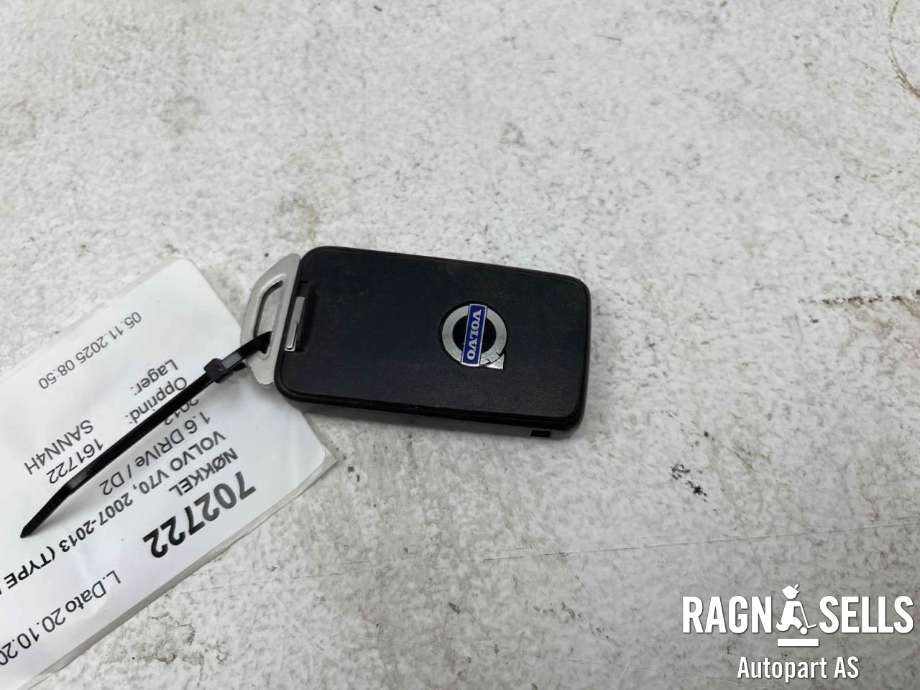 Nøkkel til Volvo V70 2007-2013 (Type III, Fase 1) (30659637|)
