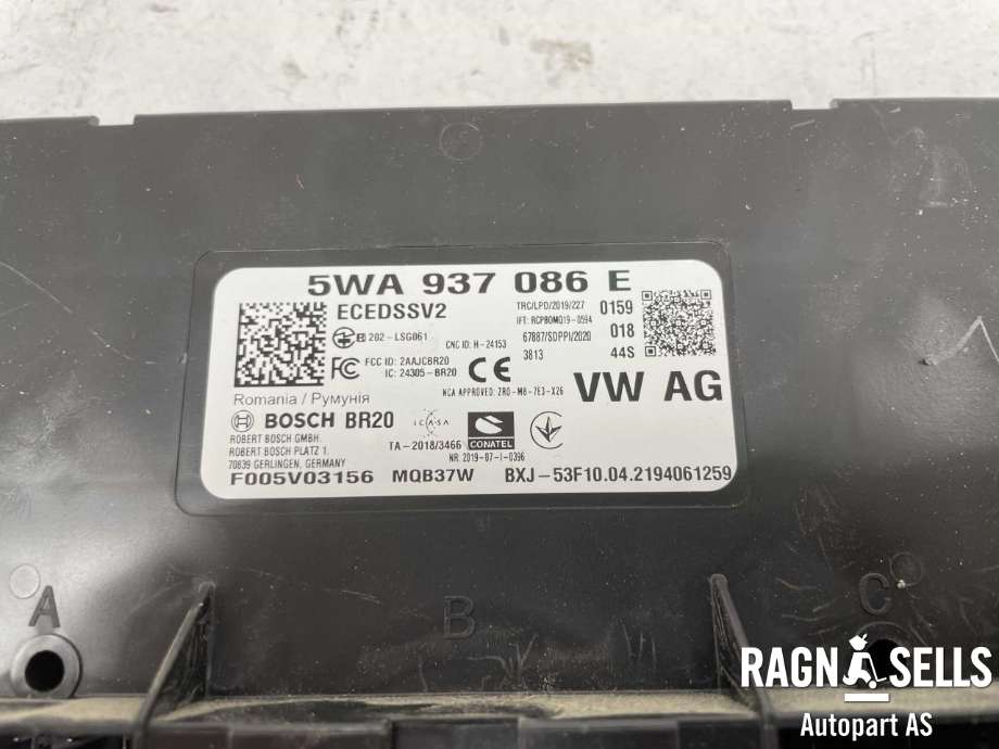 Styreenhet comfort (BCM) til VW Caddy 2020-->> (Type IV)  (BOSCH|5WA937086E|5WA 937 086 G|F005V03156)