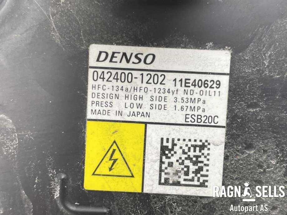 Aircondition kompressor til Toyota Corolla 2019-->>  (DENSO|0424001202|8837012080|88370-12080|88370-47090|88370-47091|88370-47092|)