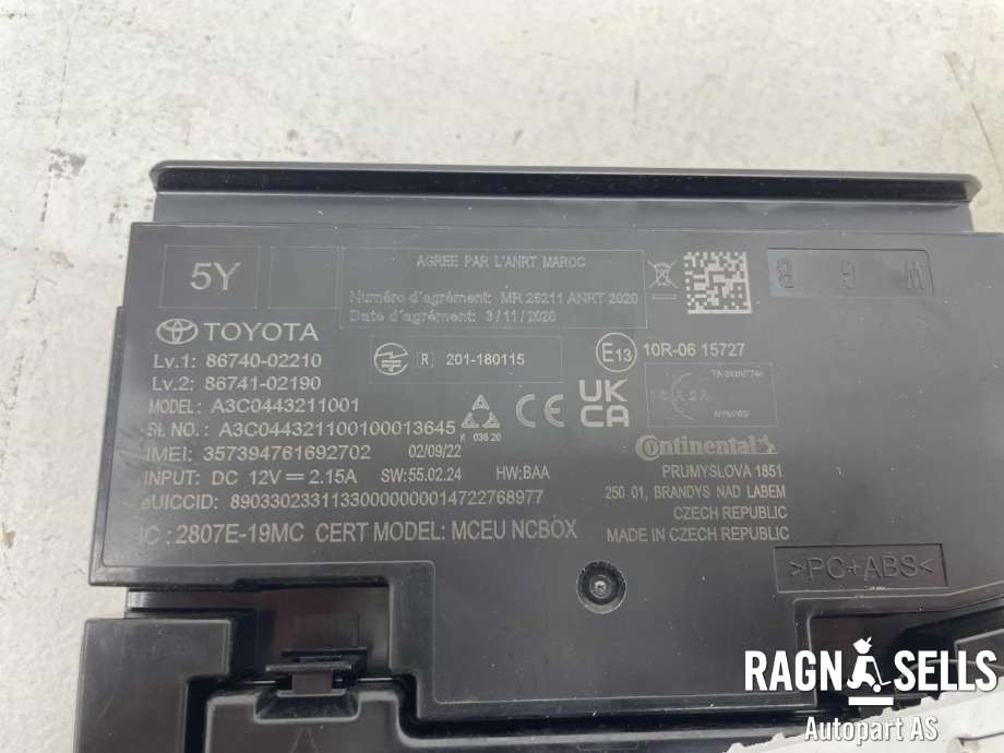 Styreenhet diverse til Toyota Corolla 2019-->> (CONTINENTAL|86740-02210|86741-02190|A3C0443211001)