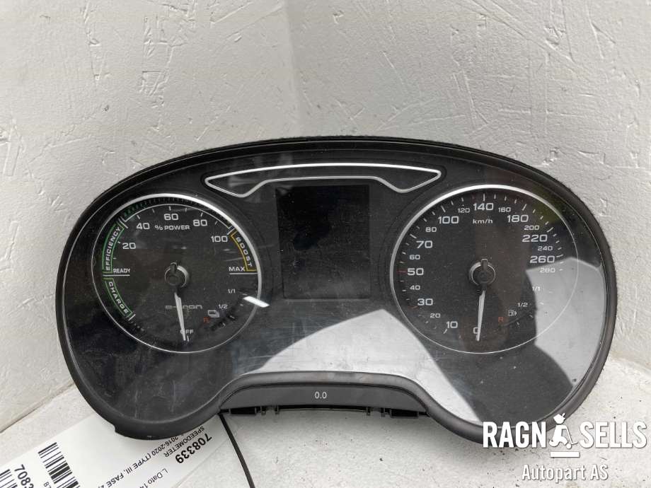 Speedometer til Audi A3 2016-2020 (Type III, Fase 2) (VDO|8V0920874D|A2C13925200|)